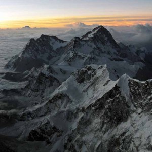 Makalu during sunrise from the Everest Summit Ridge