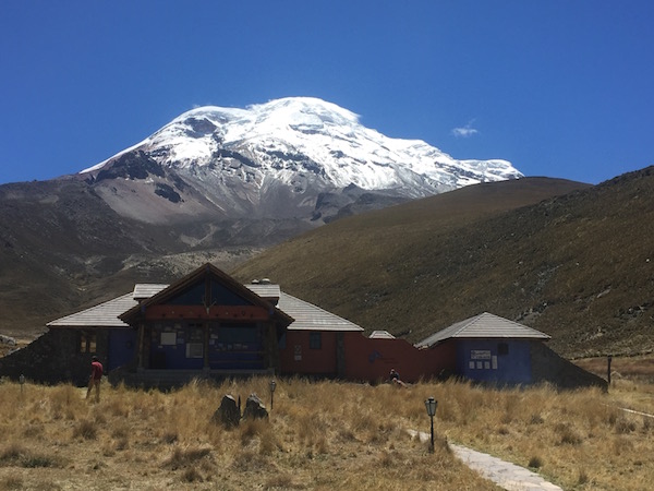 Chimborazo from our mountain lodge.