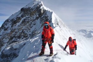 Summit Ridge Mount Everest Climbers