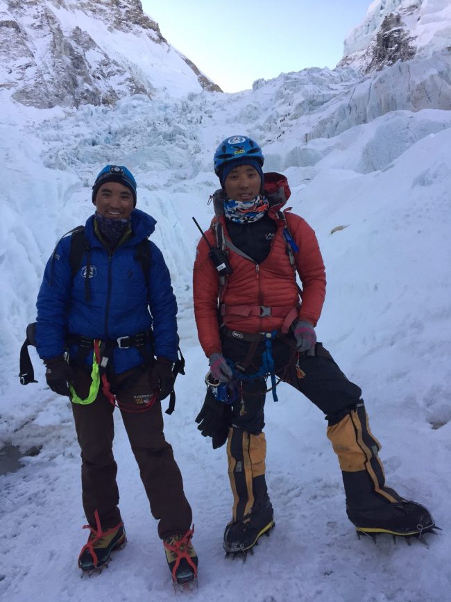 Sherpa Guides in the Khumbu Icefall
