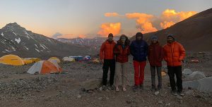 Aconcagua expedition at base camp
