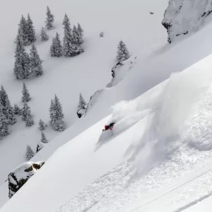 Sidecountry skiing in Bear Creek near Telluride.