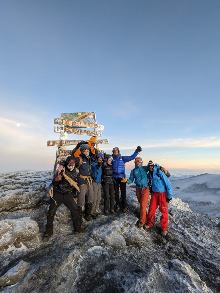 Team on summit of Kilimanjaro