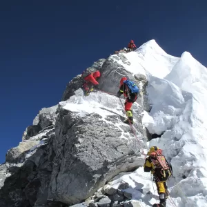 Going up the Hillary Step
