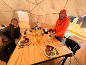 Dinner at Plaza Argentina Base Camp