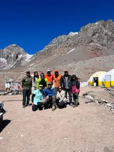 The crew at Plaza Argentina Base camp Aconcagua