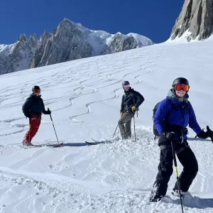 Fresh tracks on the Vallée Blanche, Chamonix.