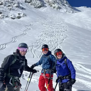 Fresh tracks on the Petit Combin.