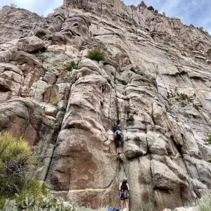 The golden granite of Unaweep Canyon is a great place to improve your crack climbing skills.
