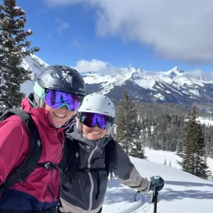 Taking in the views from the Telluride sidecounty.