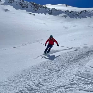 Ski touring from the Mount Hayden Backcountry Lodge.