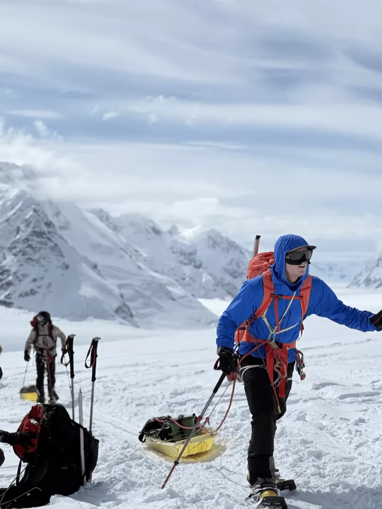 May 11th team working across the glacier