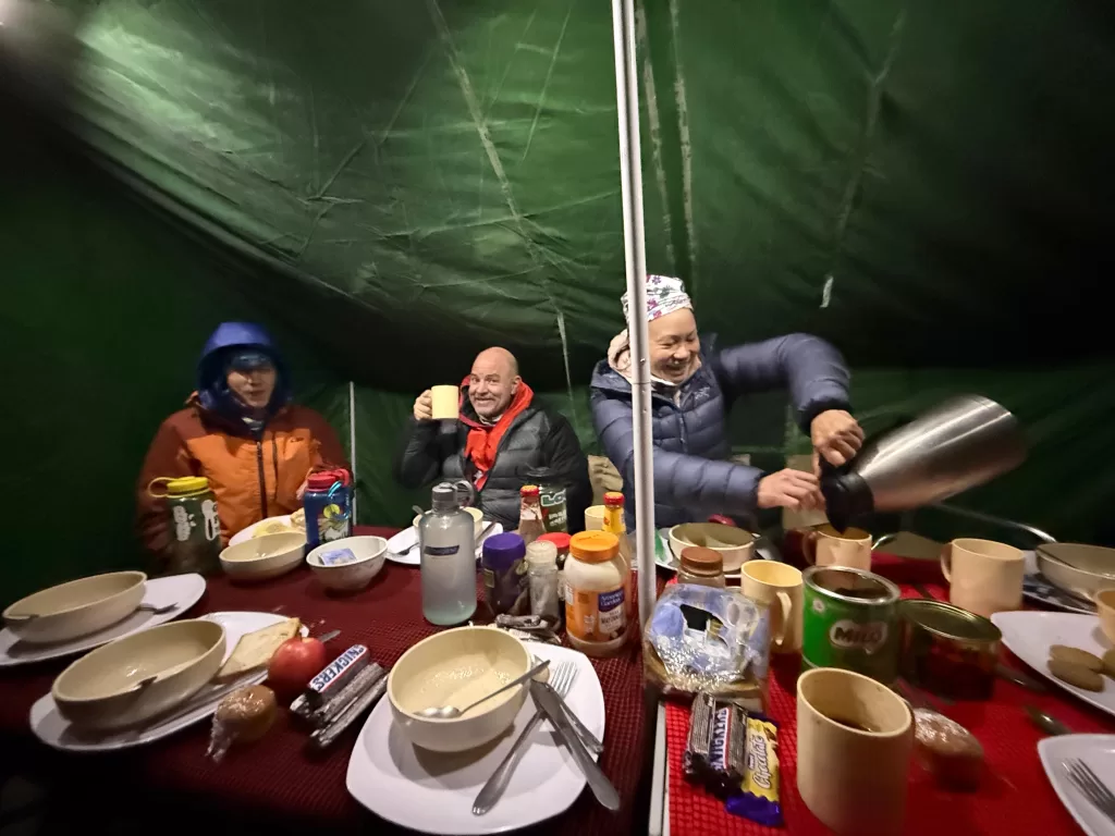 Dinner at camp