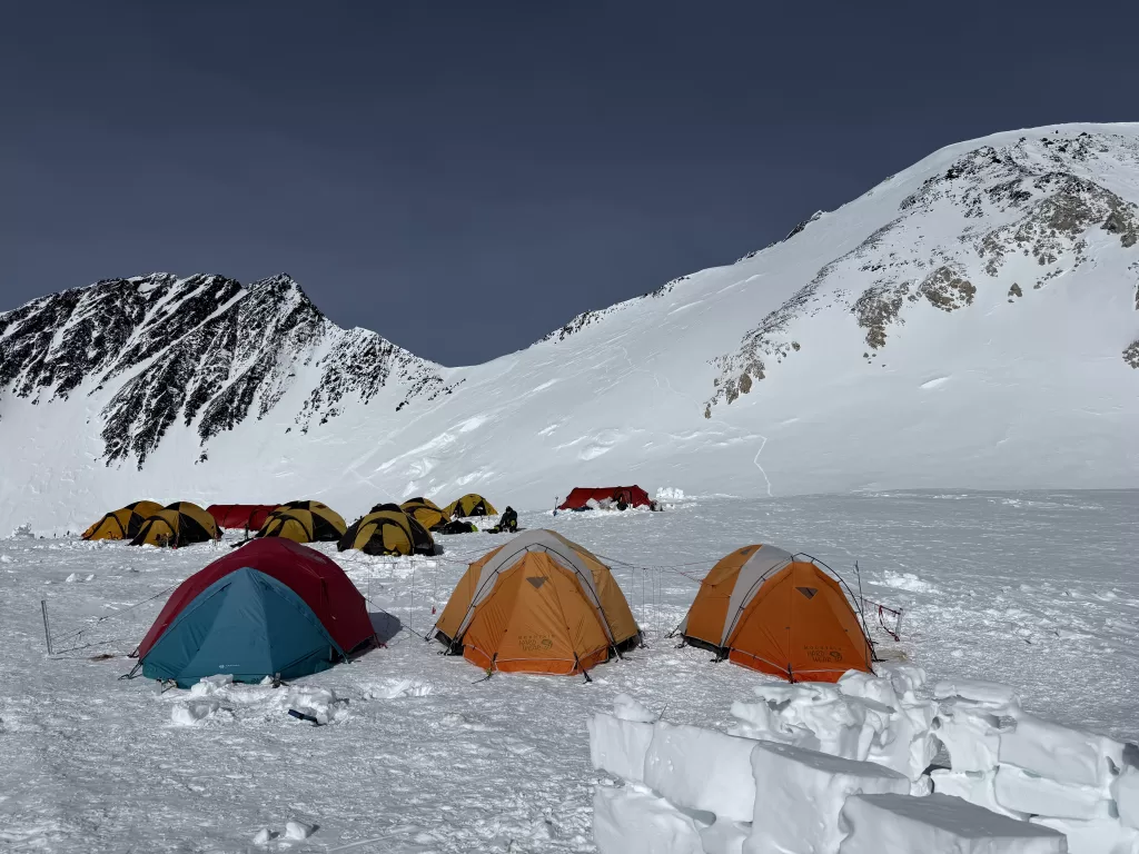 Mountain Trip teams at High Camp
