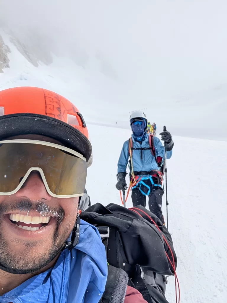 May 16th team moving across the glacier